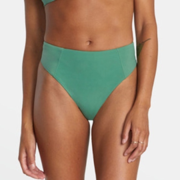 ☀️BILLABONG☀️ RVCA☀️ Chase The Sun Double Ruched Triangle SOLD HIGH RISE CHEEKY - Picture 14 of 15